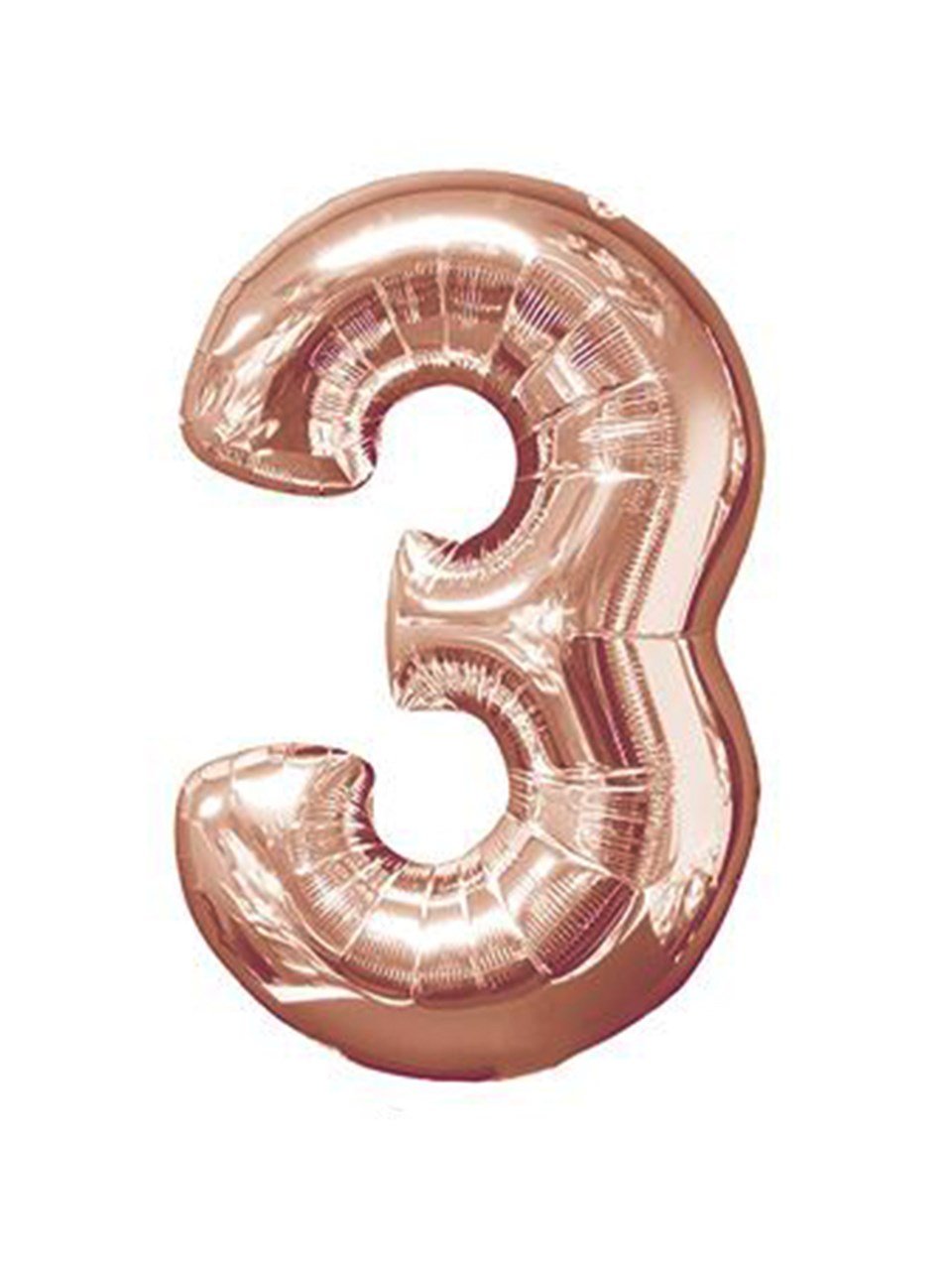 Rakam Folyo Balon 3 Rose Gold Renk 100 Cm - 40