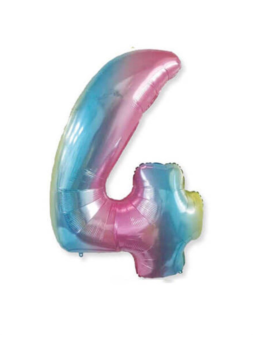 Rakam Folyo Balon 4 Gökkuşağı Renk 86 Cm - 34”