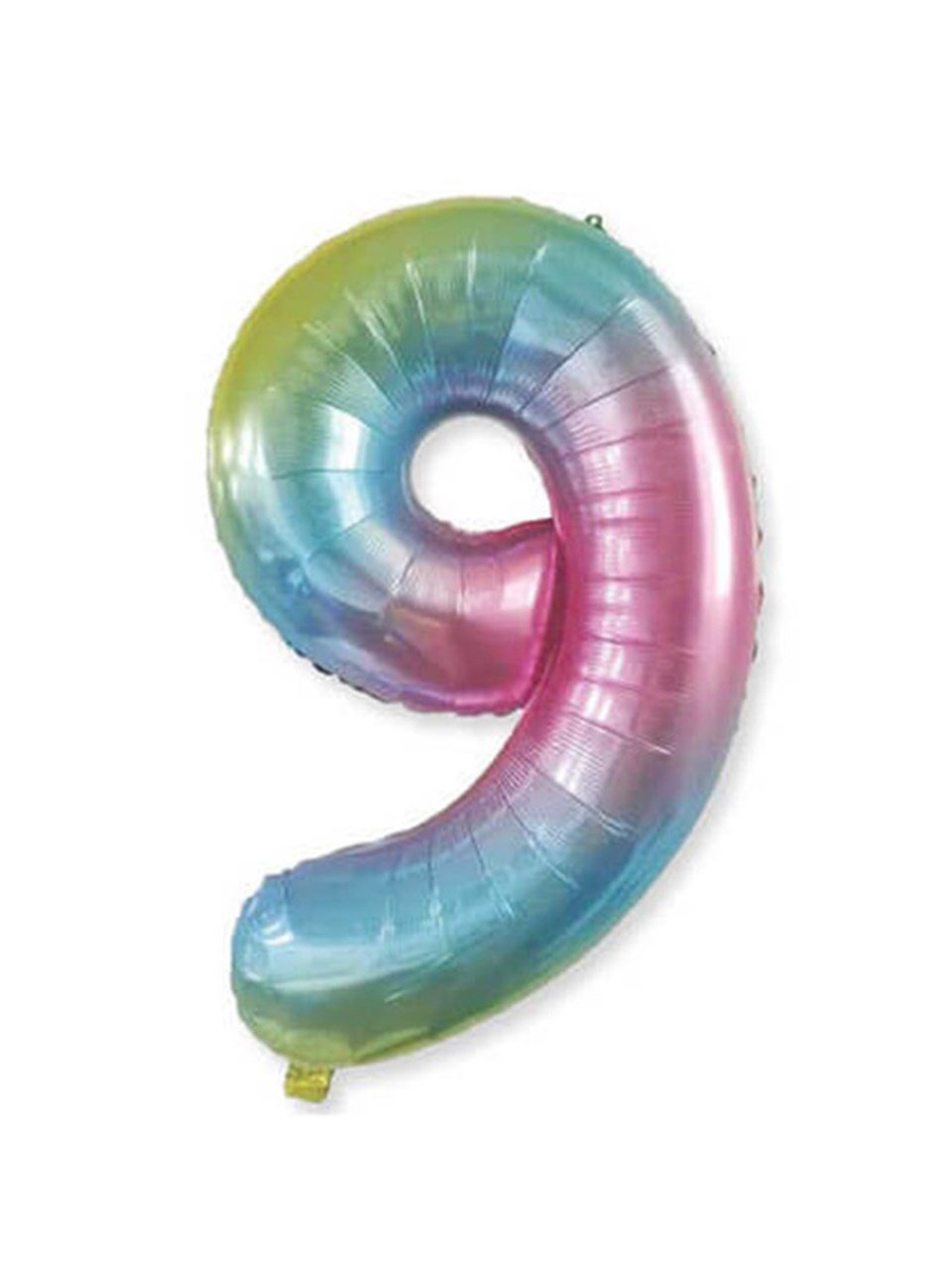 Rakam Folyo Balon 9 Gökkuşağı Renk 86 Cm - 34”