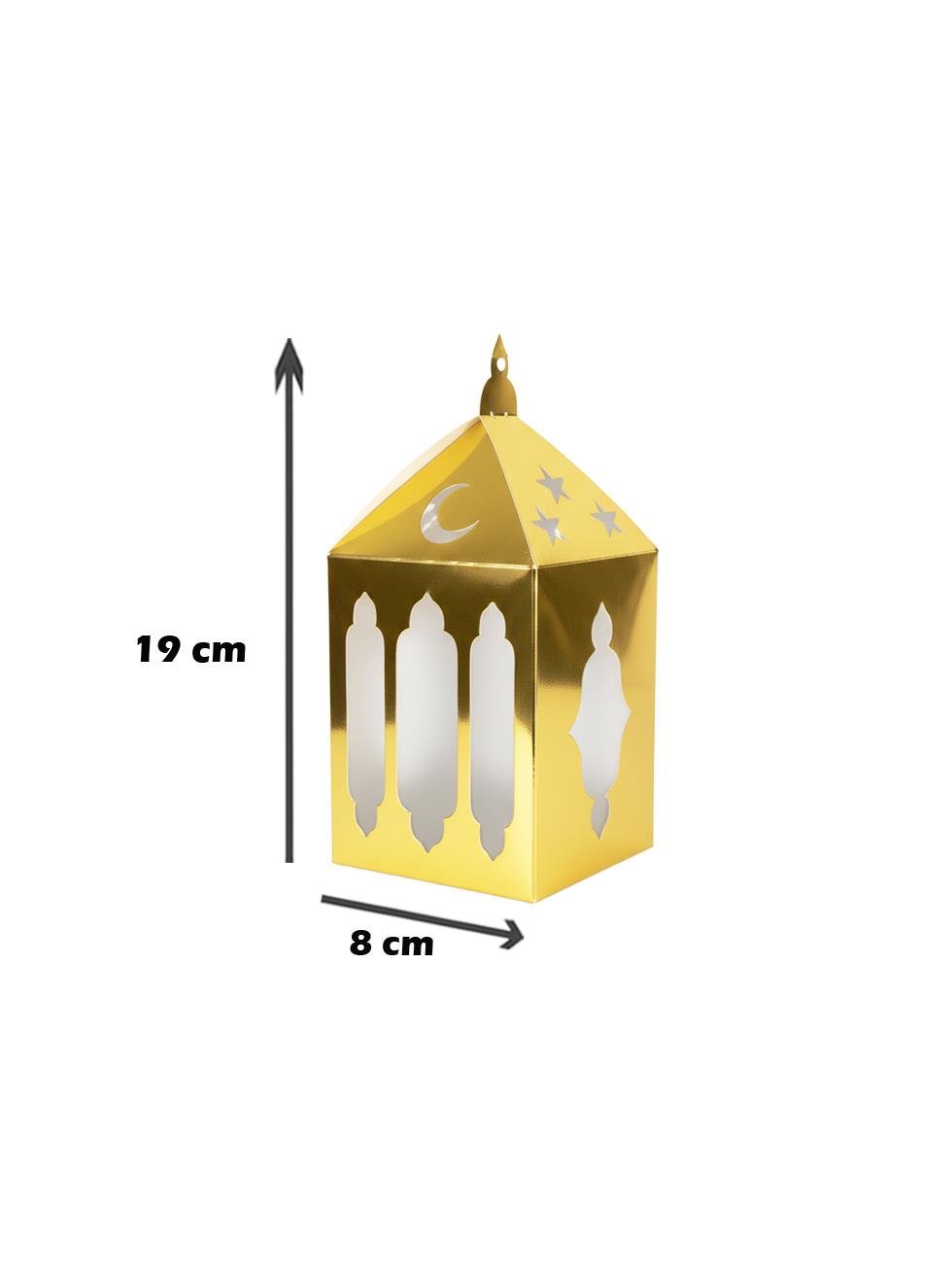 Ramazan Ayı Temalı Kağıt Masa Üstü Dekor Süs Altın 5'li  - Ramazan Bayramı | Parti Adresi