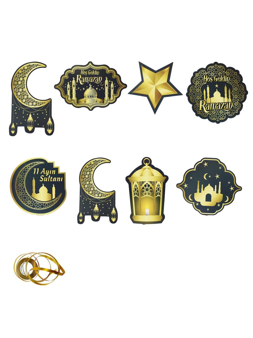 Ramazan Dekoratif Banner – Hoş Geldin Ramazan Süslemesi Yeşil Gold - Ramazan Bayramı | Parti Adresi