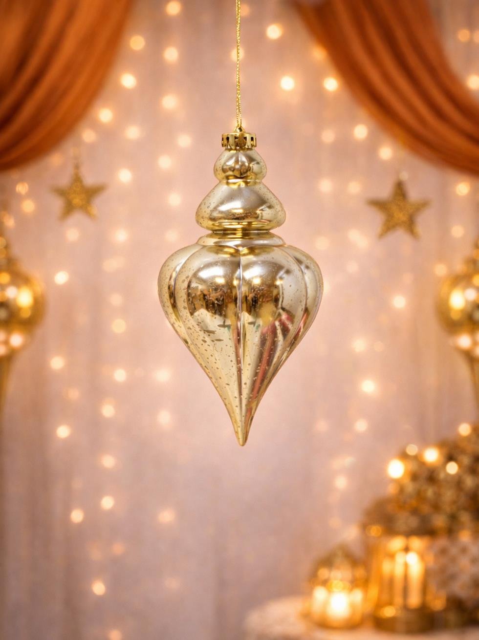 Ramazan Özel Dekoratif Sarkıt Süs Eskitme Efektli Altın 24 cm - Ramazan Bayramı | Parti Adresi