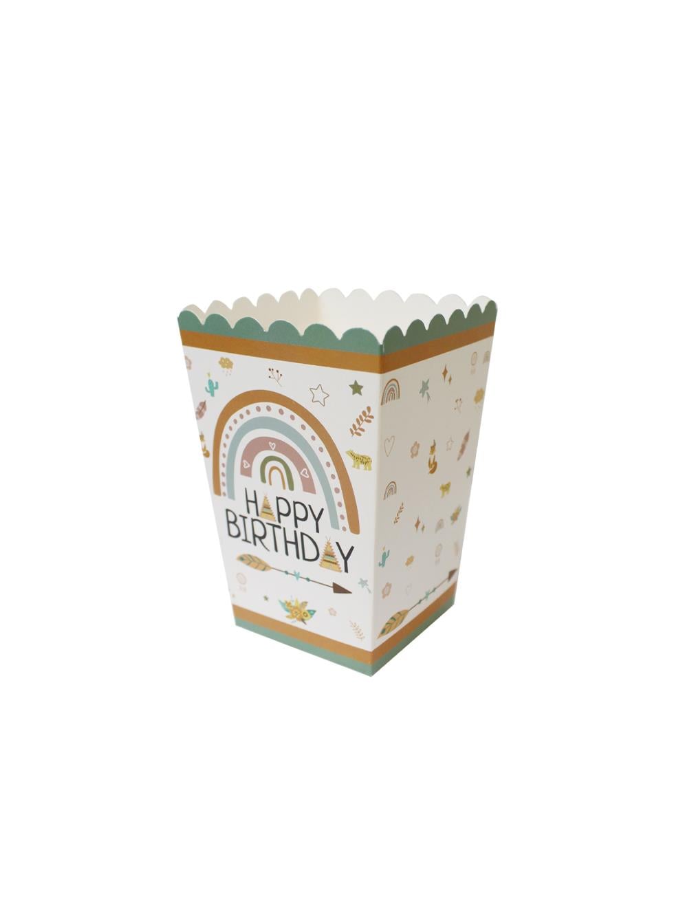 Retro Temalı Karton Mısır Kutusu – Doğum Günü Popcorn Kutusu 8'li - Retro Parti | Parti Adresi
