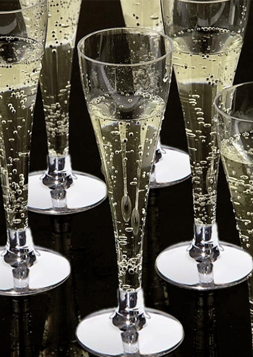Şampanya Bardağı Gümüş Ayaklı 8'Li