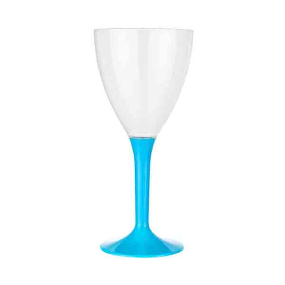 ŞARAP BARDAĞI LÜKS TURKUAZ AYAKLI 10'LU