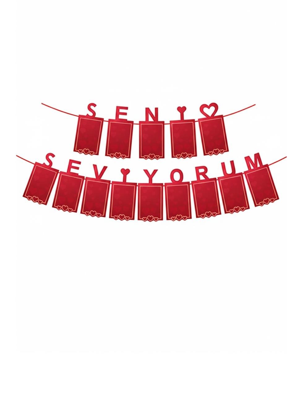Seni Seviyorum Foto Banner - Sevgililer Günü Süsleri | Parti Adresi