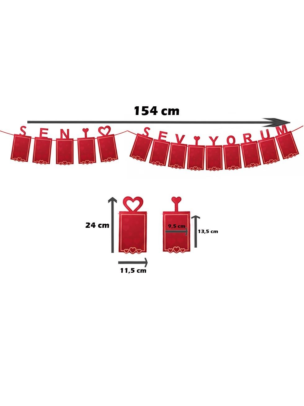 Seni Seviyorum Foto Banner - Sevgililer Günü Süsleri | Parti Adresi