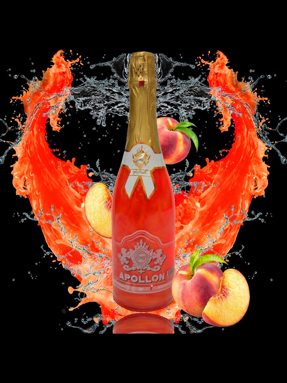 Simli Alkolsüz Şampanya Portakal Şeftali Aromalı 750 ml