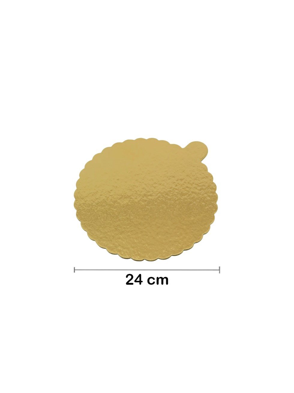 Sıvamalı Pasta Altı 24 Cm Altın - Dantel Kağıtlar | Parti Adresi