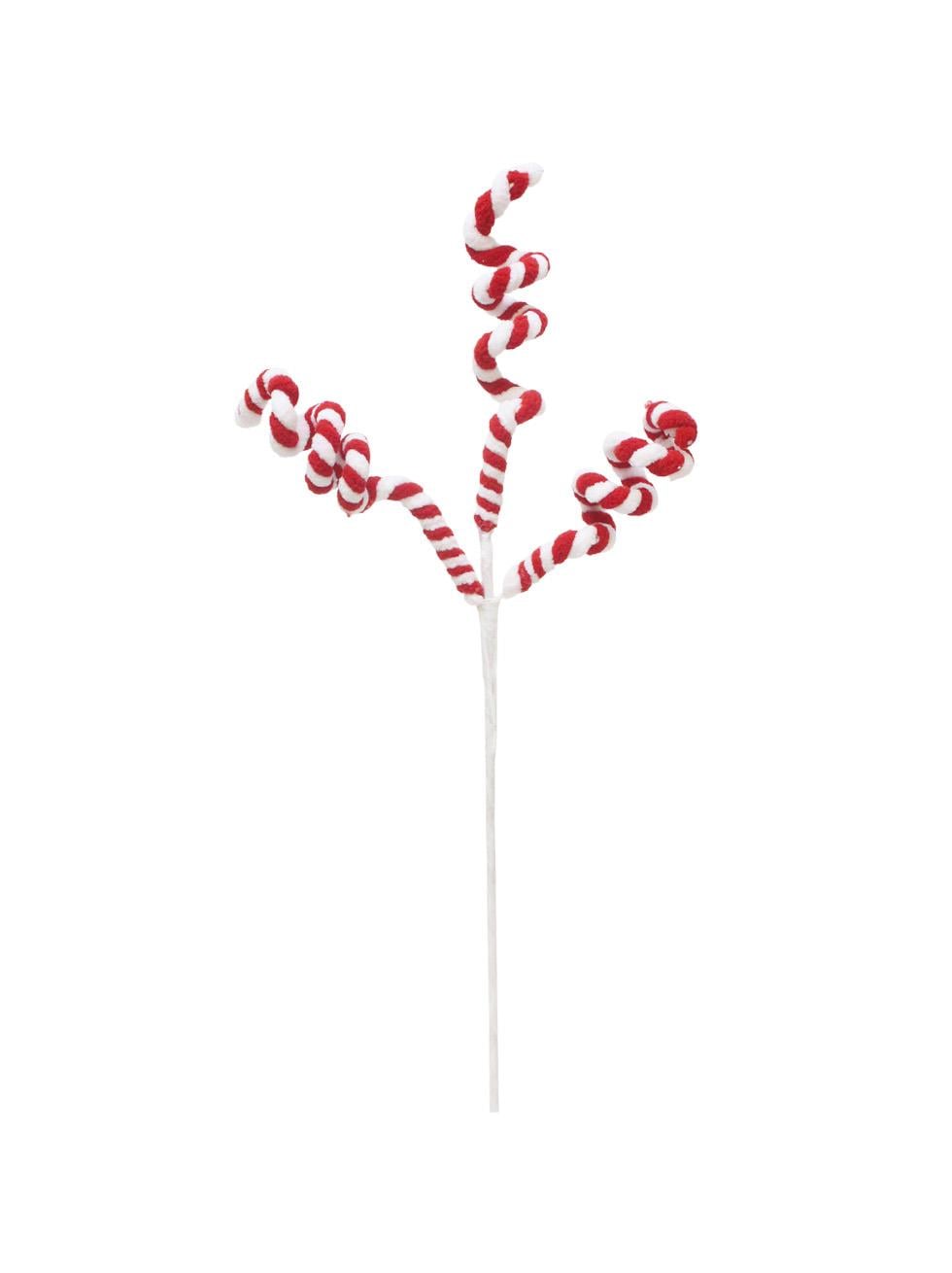 Spiral Desenli Yılbaşı Dekor ve Ağaç Süsü  – Kırmızı Beyaz 60 cm - Ağaç Süsleri - Asmalı Süsler | Parti Adresi