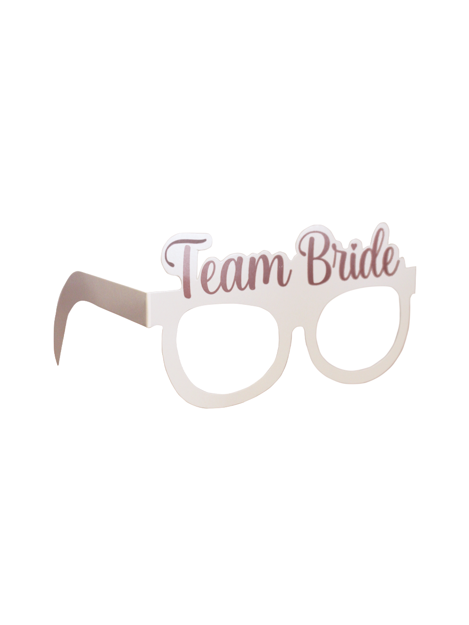 Team Bride Yazılı Kağıt Gözlük Bekarlığa Veda Parti Gözlüğü Beyaz 8'li