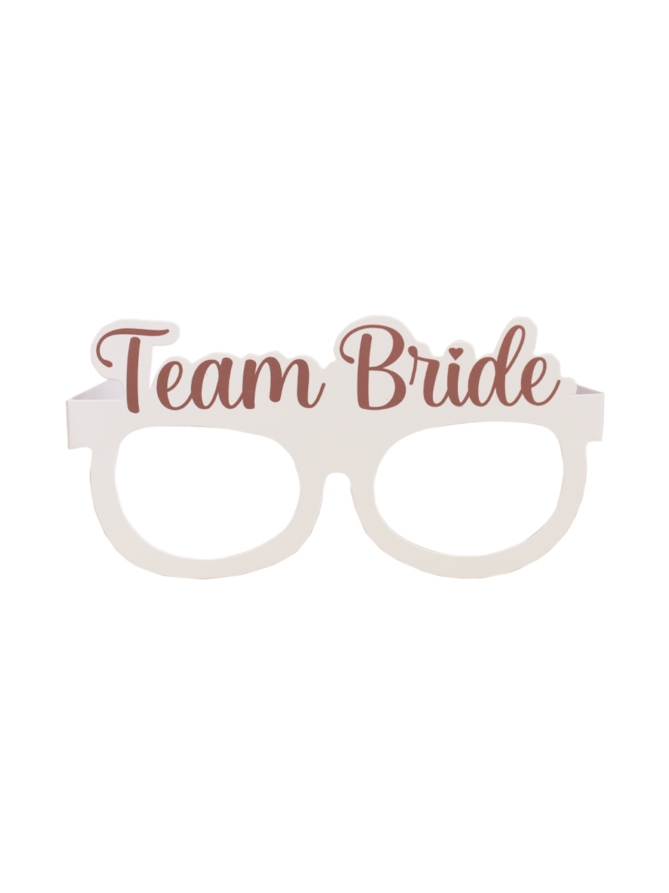 Team Bride Yazılı Kağıt Gözlük Bekarlığa Veda Parti Gözlüğü Beyaz 8'li