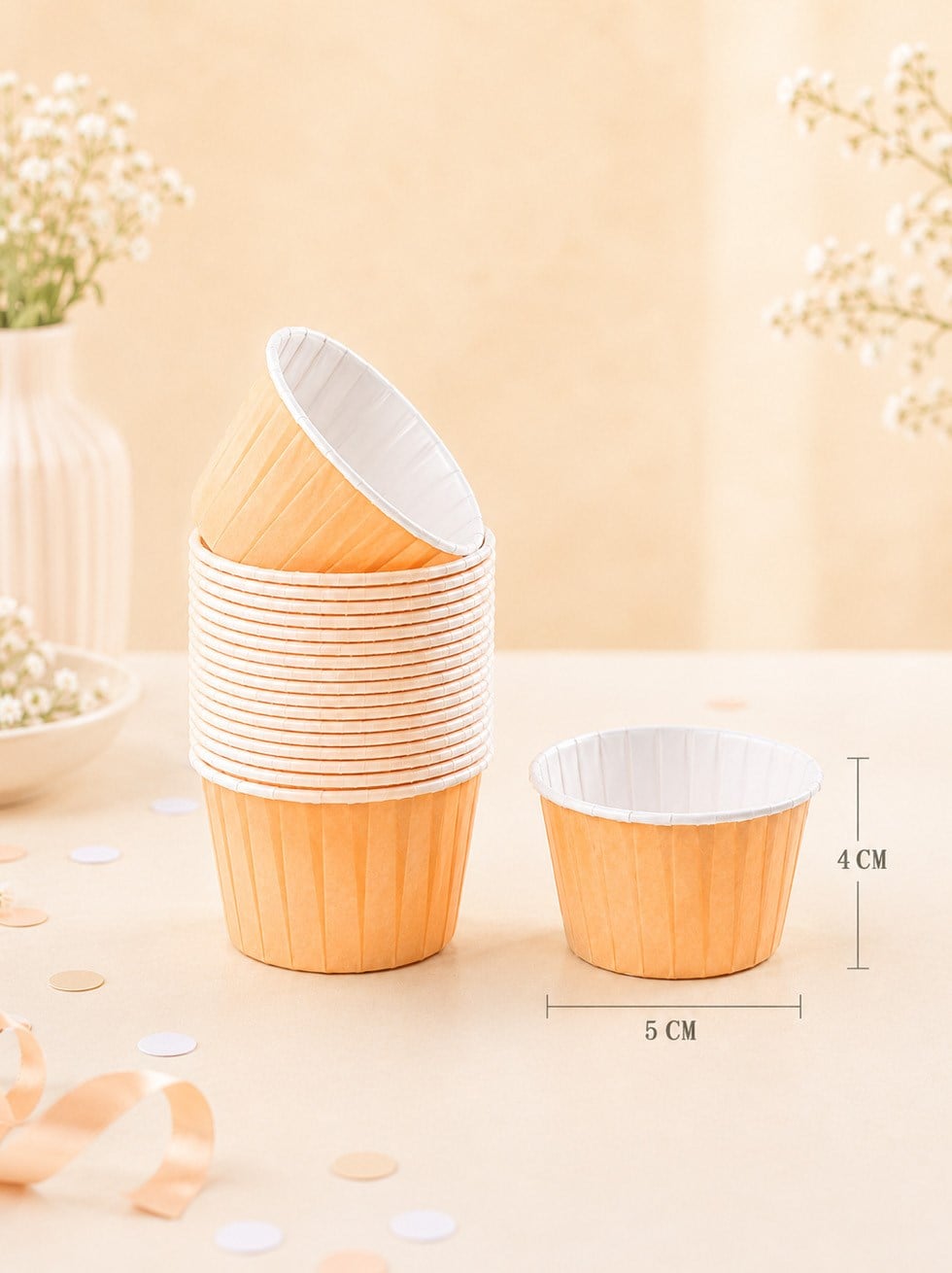 Turuncu Cupcake Muffin Kapsülü – Kek Sunum Kalıbı 50'li  - Servis ve Sunum Ekipmanları | Parti Adresi