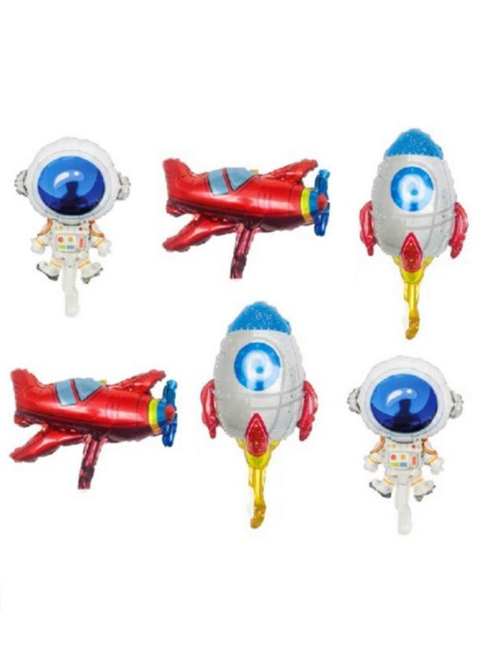 Uzay Konseptli Astronot Folyo Balon 6'lı 