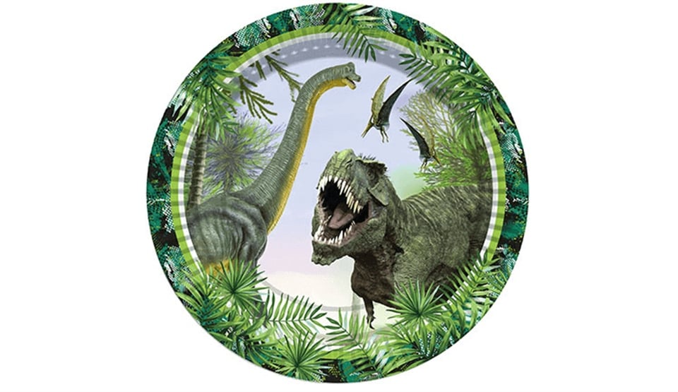 Vahşi Jurassic Parti Tabak 23 Cm 8 Adet