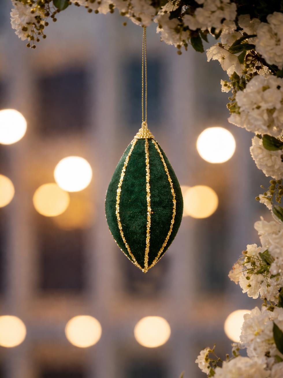 Yeşil Kadife Asmalı Ramazan Dekoru – Altın Sim Detaylı 6 cm 3'lü - Ramazan Bayramı | Parti Adresi