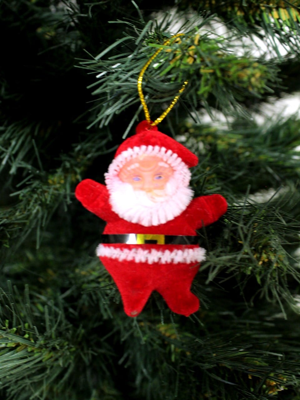 Yılbaşı Çam Ağacı Süsü Noel Baba Figürlü Süs 4'lü 