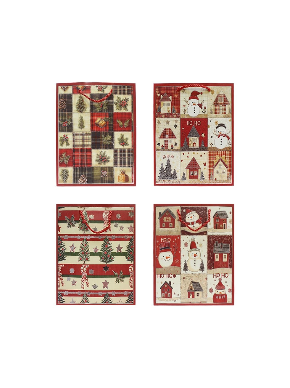 Yılbaşı Temalı Karton Hediye Çantası – Alışveriş Çantası 18x23x10 cm 12'li - Yılbaşı Ambalajları | Parti Adresi