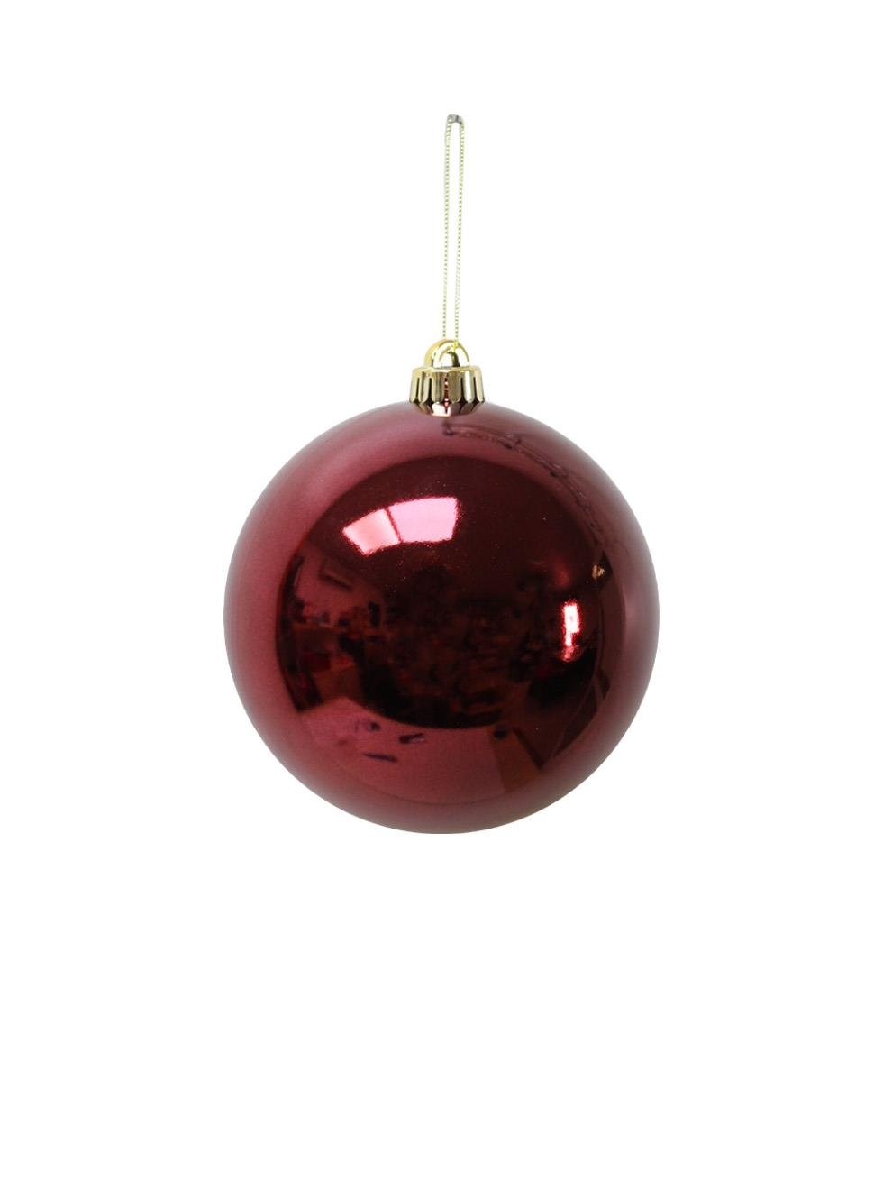 Yılbaşı Topu Çam Ağacı Süsü Bordo 15 cm - Yılbaşı Topları | Parti Adresi