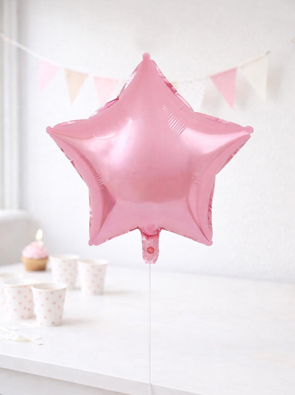 Yıldız Folyo Balon Doğum Günü Parti Balonu Pembe 18 inc- 45 cm - Parti Balonu | Parti Adresi