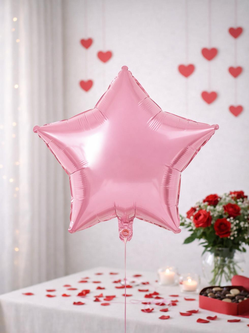 Yıldız Folyo Balon Doğum Günü Parti Balonu Pembe 18 inc- 45 cm - Parti Balonu | Parti Adresi