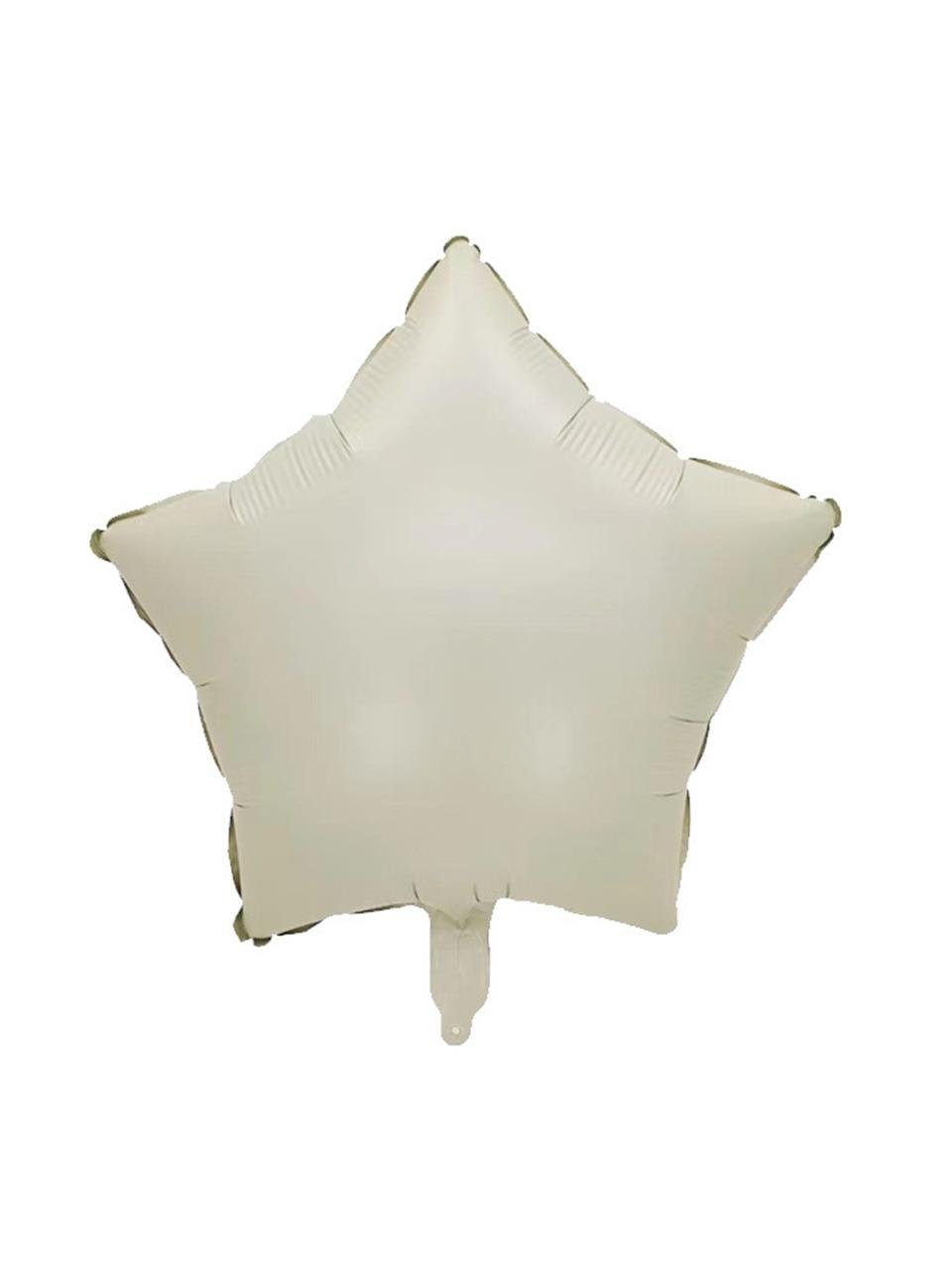 Yıldız Folyo Balon Krem Rengi Yıldız Figürlü Uçan Parti Balonu 18inc