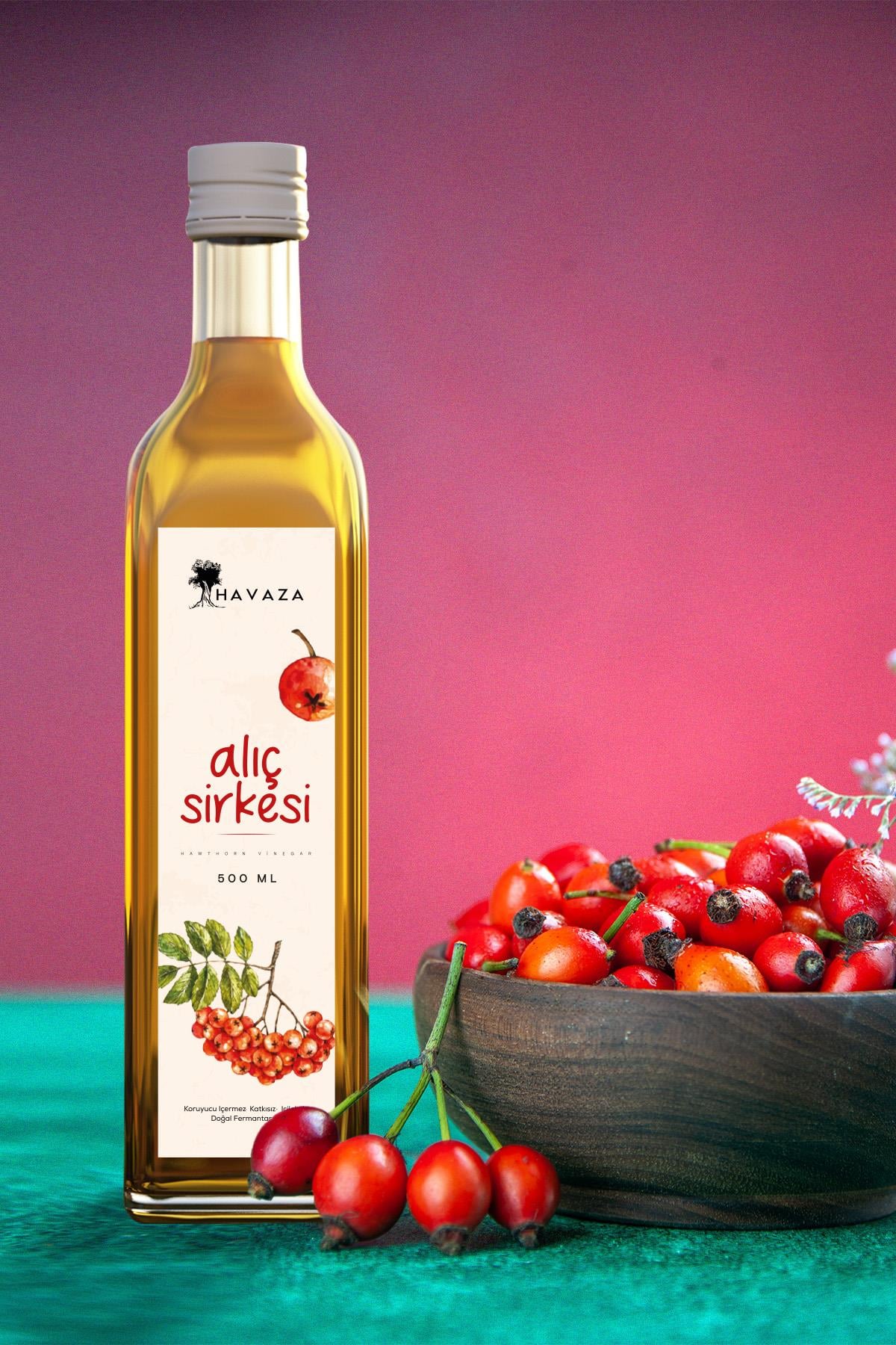 Alıç Sirkesi 500ml(EVYAPIMI,GELENEKSEL,%100 DOĞAL)