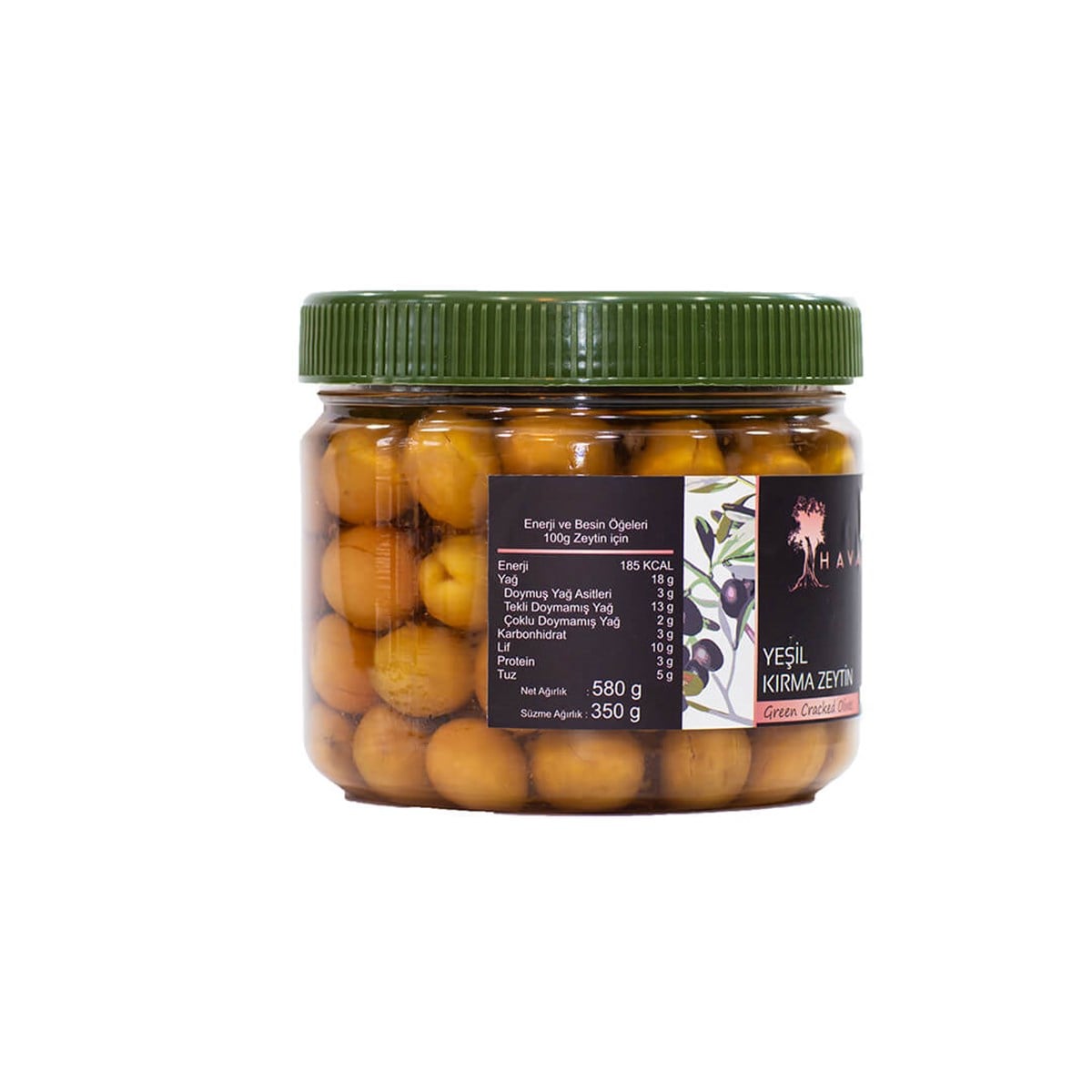 Yeşil Kırma Zeytin - 350 gr.