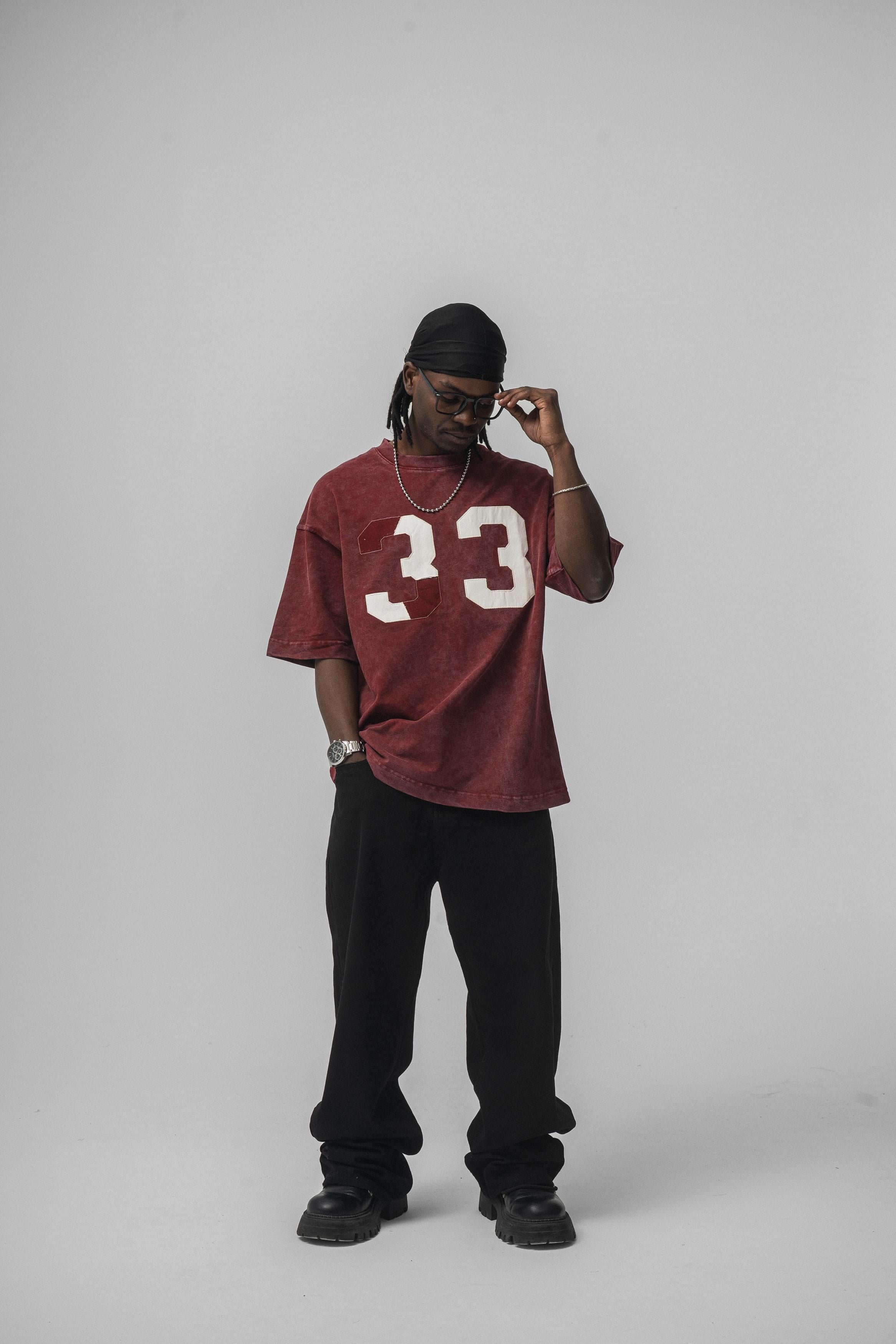 33 Oversize T-Shirt Bordo