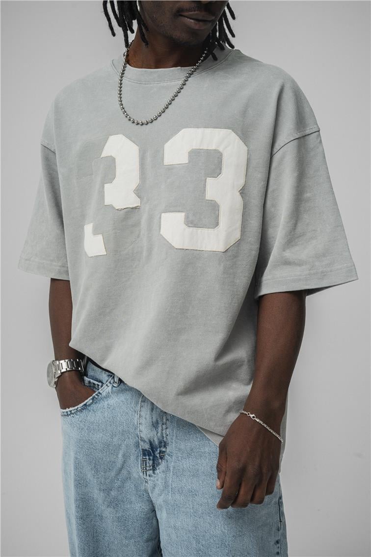 33 Oversize T-Shirt Gri
