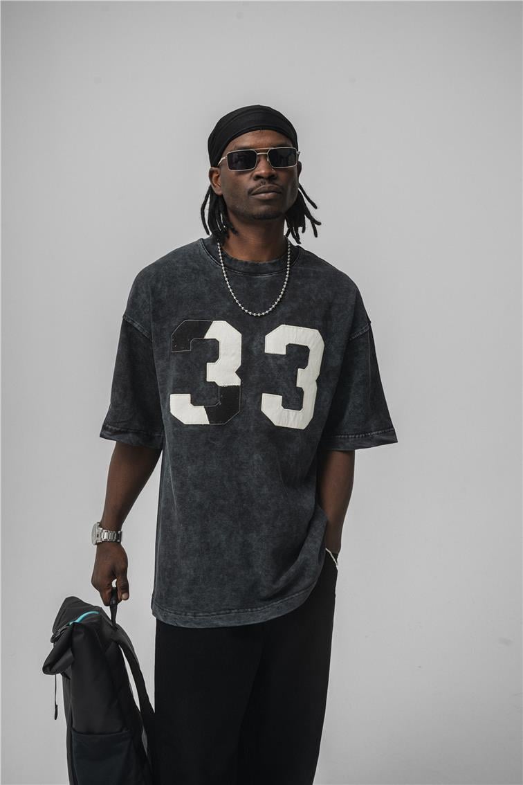 33 Oversize T-Shirt Siyah