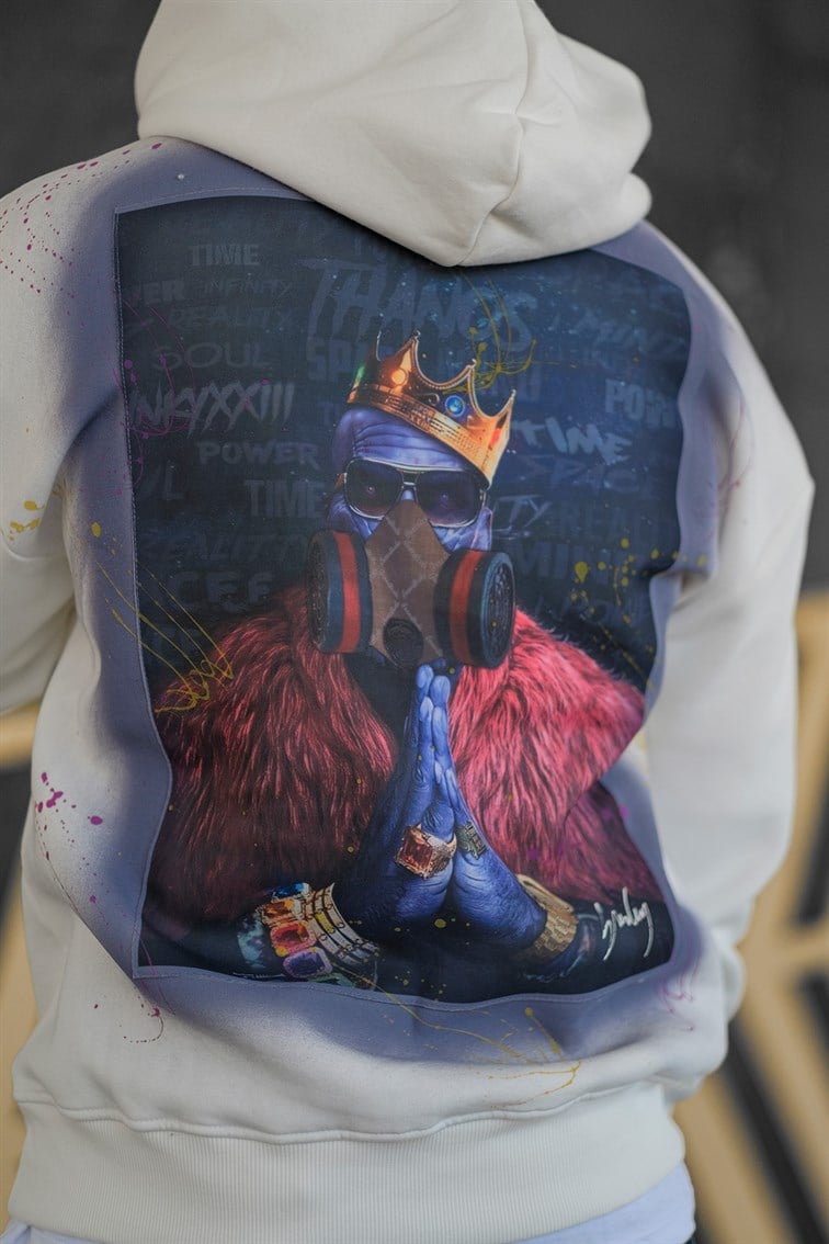 Arkası Baskılı Oversize Sweatshirt
