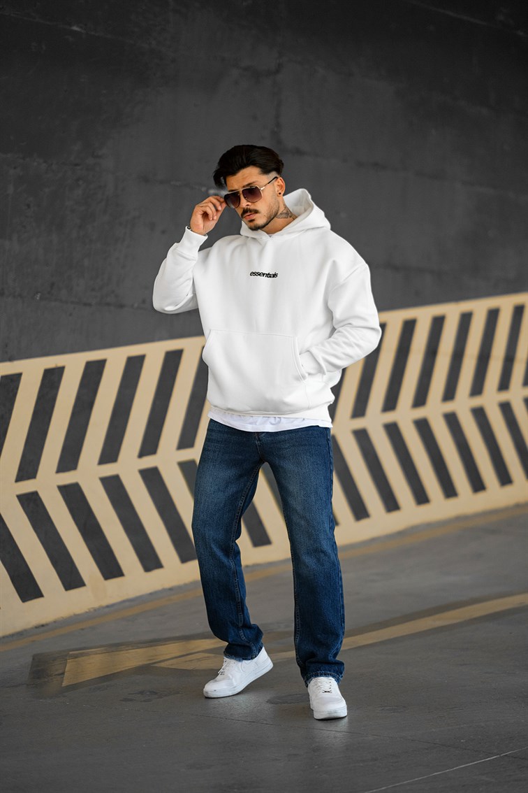 Arkası Baskılı Oversize Sweatshirt