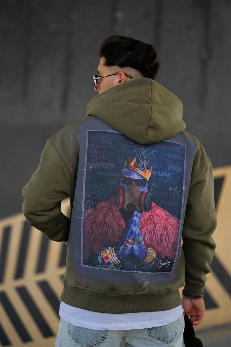 Arkası Baskılı Oversize Sweatshirt