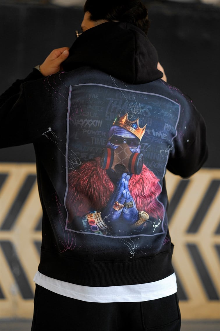 Arkası Baskılı Oversize Sweatshirt