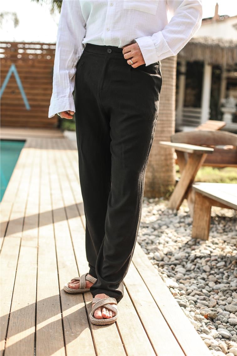 Baggy Basic Pantolon Siyah