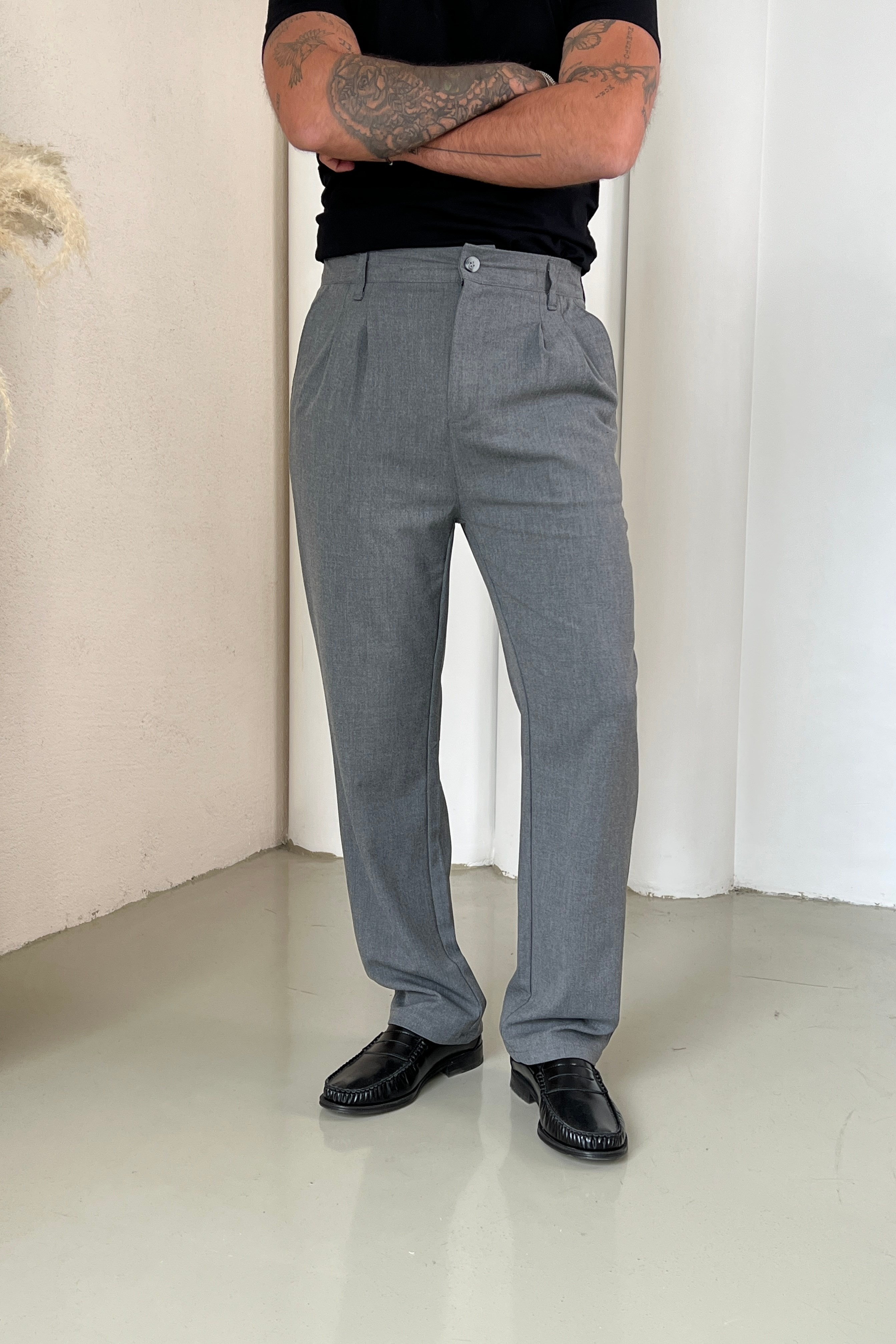 Baggy Klasık Pantolon Antrasit