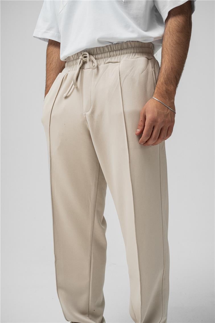 Basic Baggy Eşofman Krem