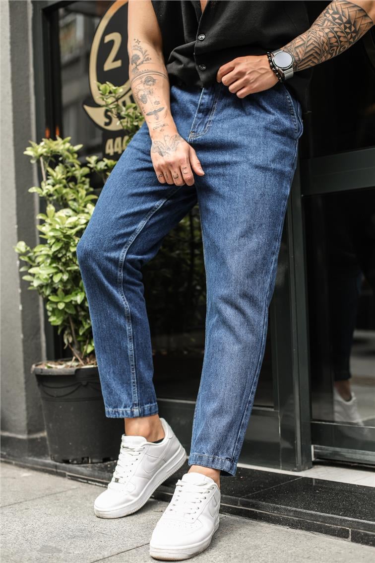 Basic Boyfriend Jean Koyu Mavi