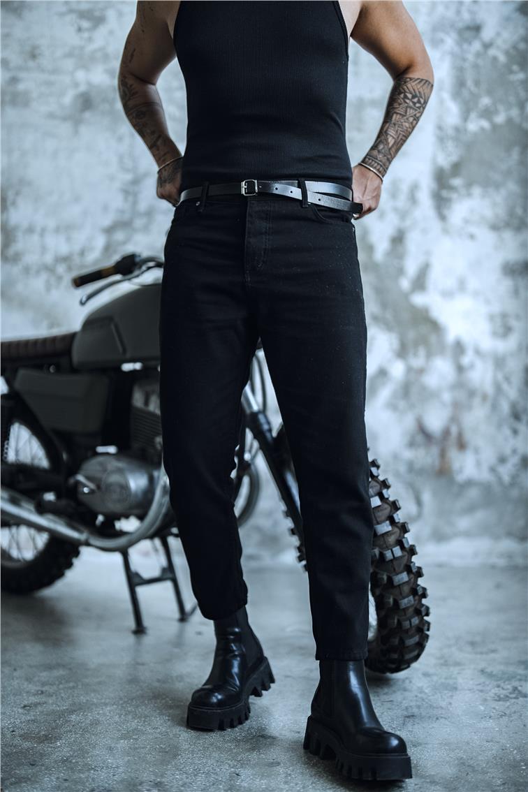 Basic Boyfriend Jean Siyah