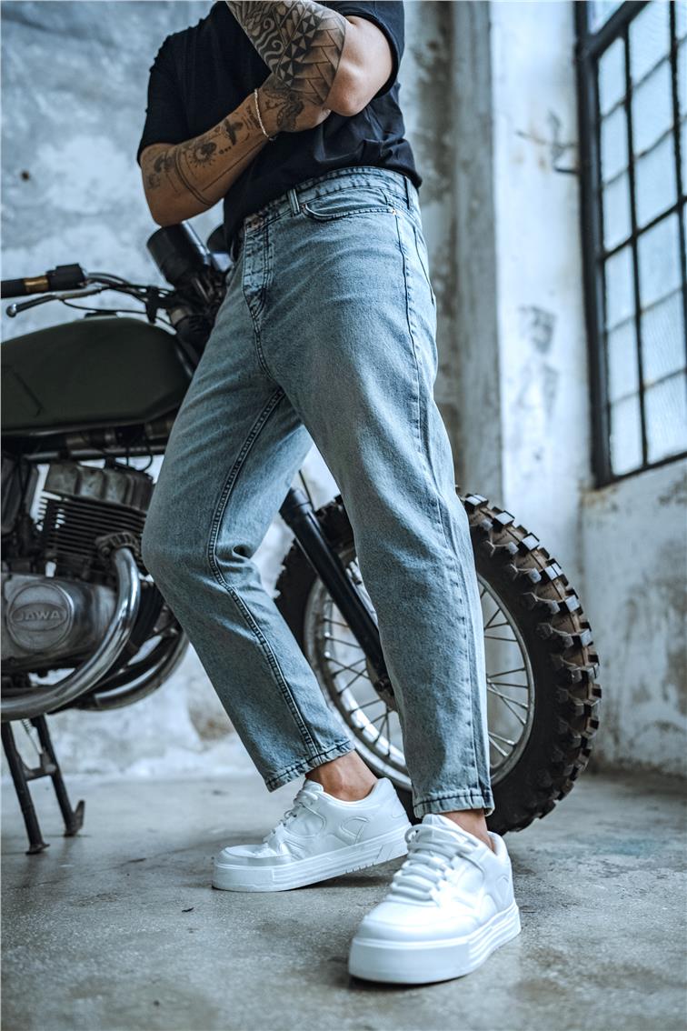 Basic Boyfriend Jean Yıkamalı Mavi