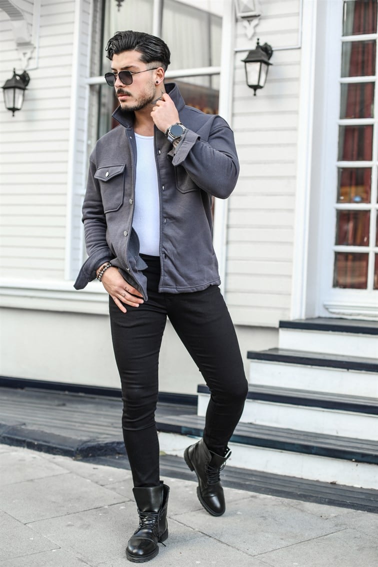 Basic Cepli Oversize Gömlek / Ceket