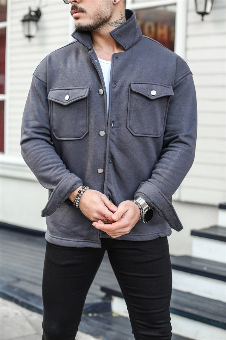 Basic Cepli Oversize Gömlek / Ceket