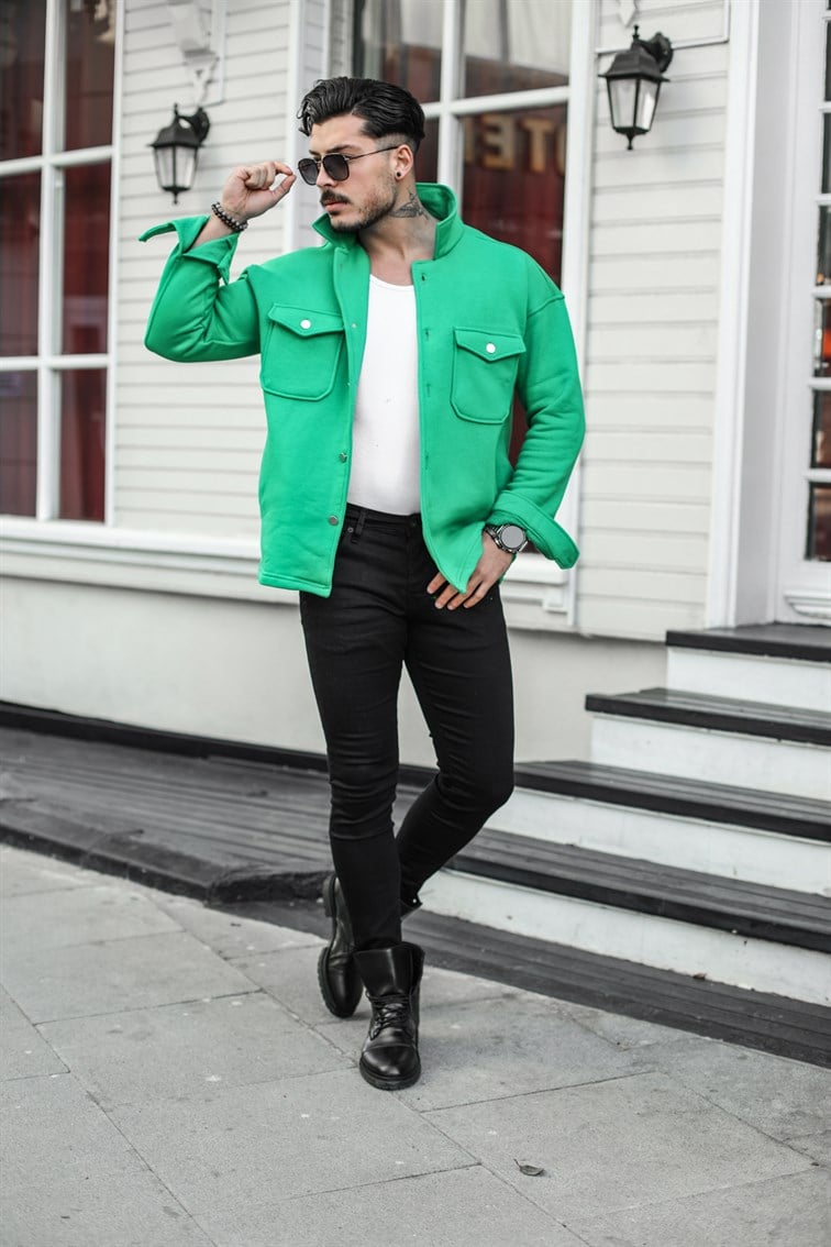 Basic Cepli Oversize Gömlek / Ceket