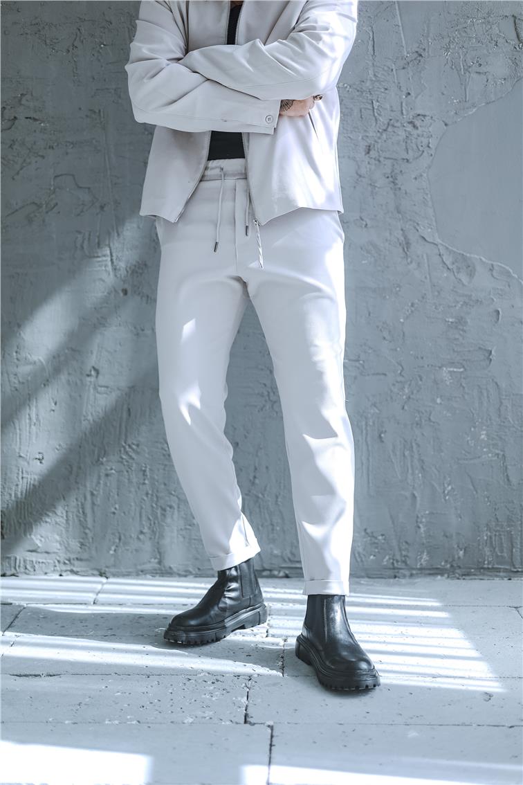Basic Fermıarlı Rahat Oversize Takım Gri