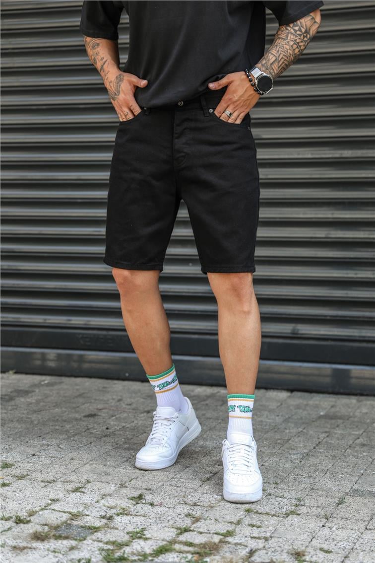 Basic Jean Şort Siyah