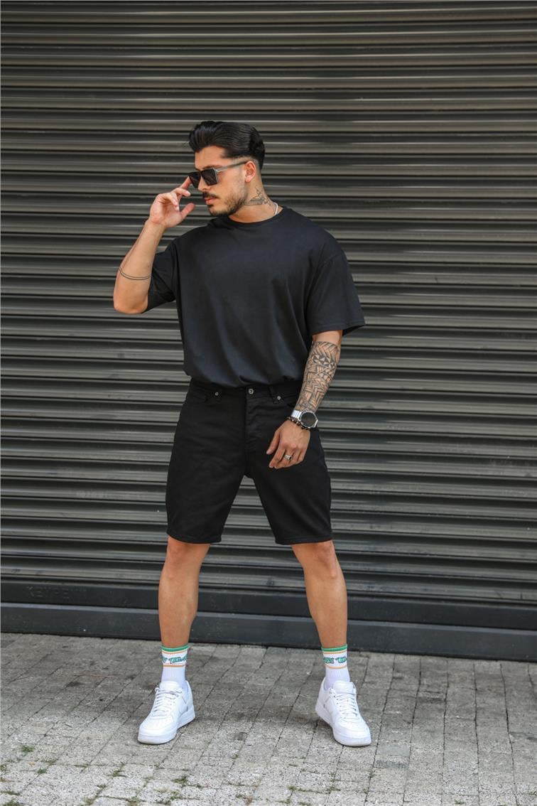 Basic Jean Şort Siyah