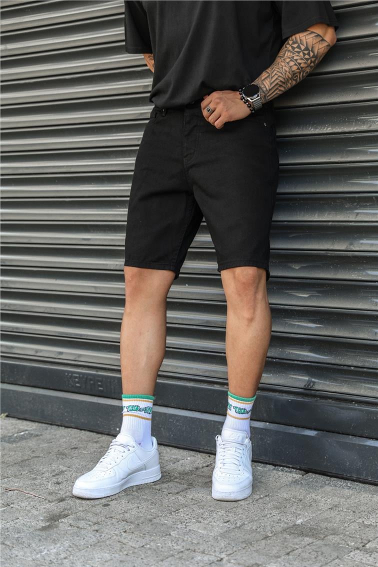 Basic Jean Şort Siyah
