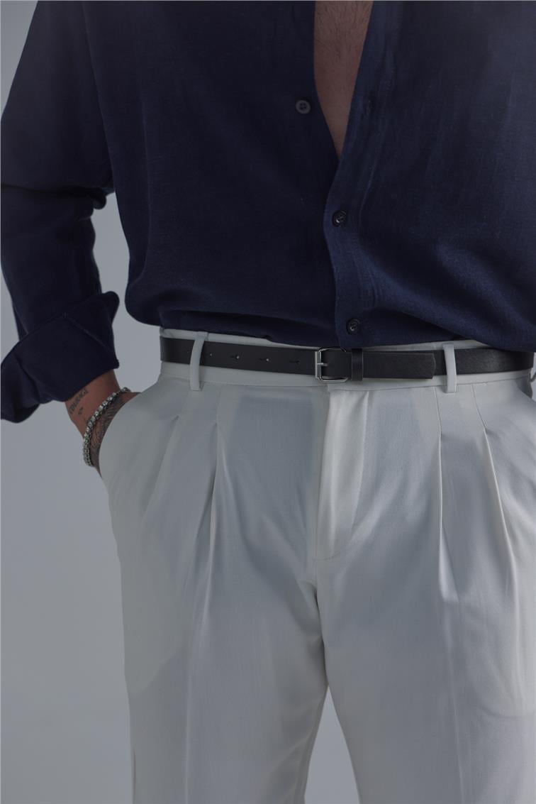 Basic Klasik Kalem Pantolon Beyaz