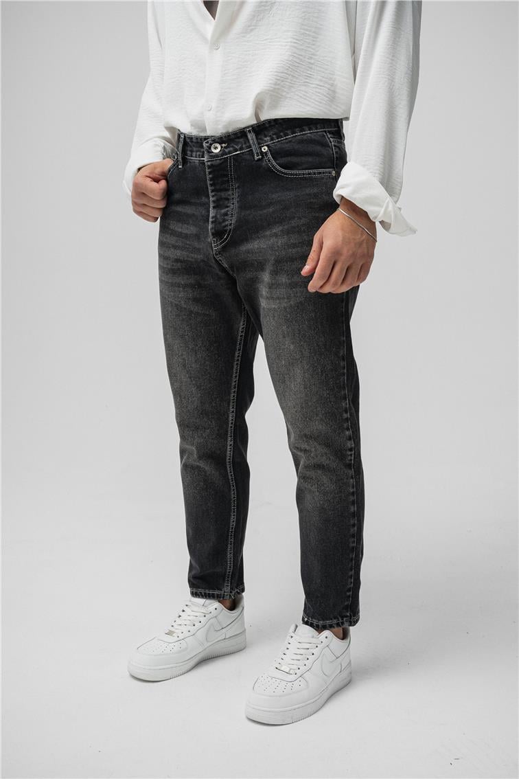 Basıc Mom Jean Yıkamalı Siyah